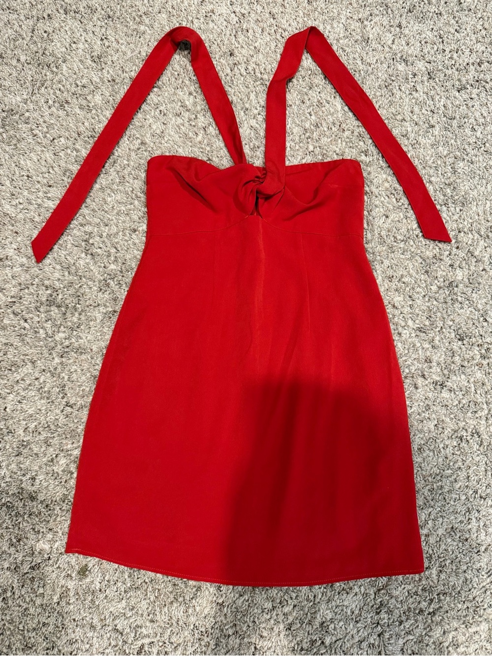 Abercrombie & Fitch Red Halter-Knot Mini Dress